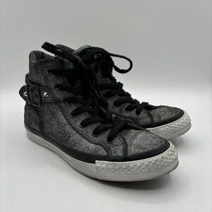 Converse Chuck Taylor All Star High Top Leather Studded Sneakers Women's Size 7